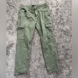 1928 Olive Green Straight-Leg Cargo Pants
